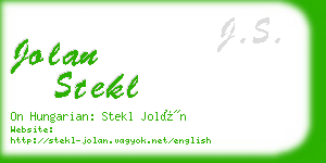 jolan stekl business card